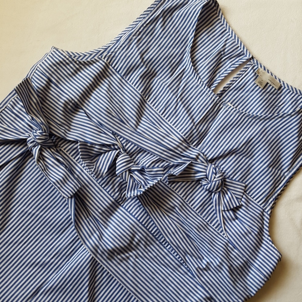 NWT Halogen || Cotton Pinstripe Bowtie